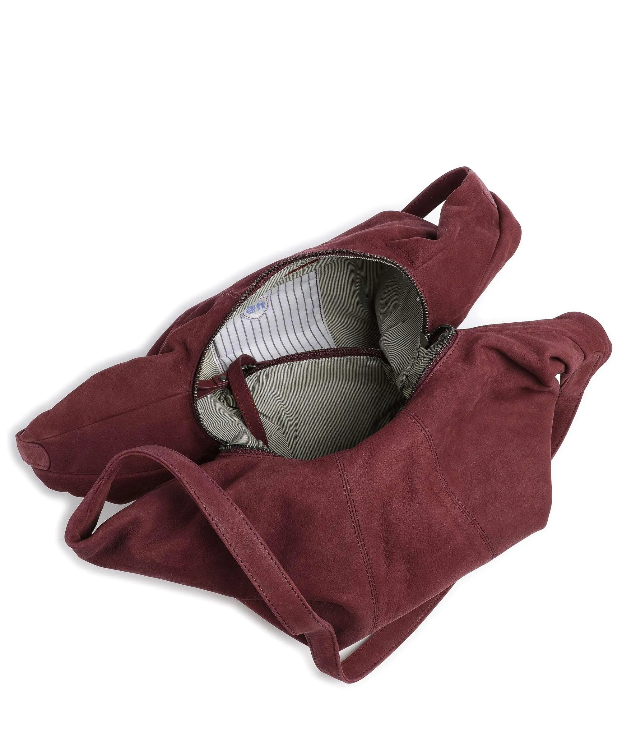  Aunts & Uncles Amelie´s Nettle Bed Ginseng Borsa hobo pelle ruvida rosso bordò  