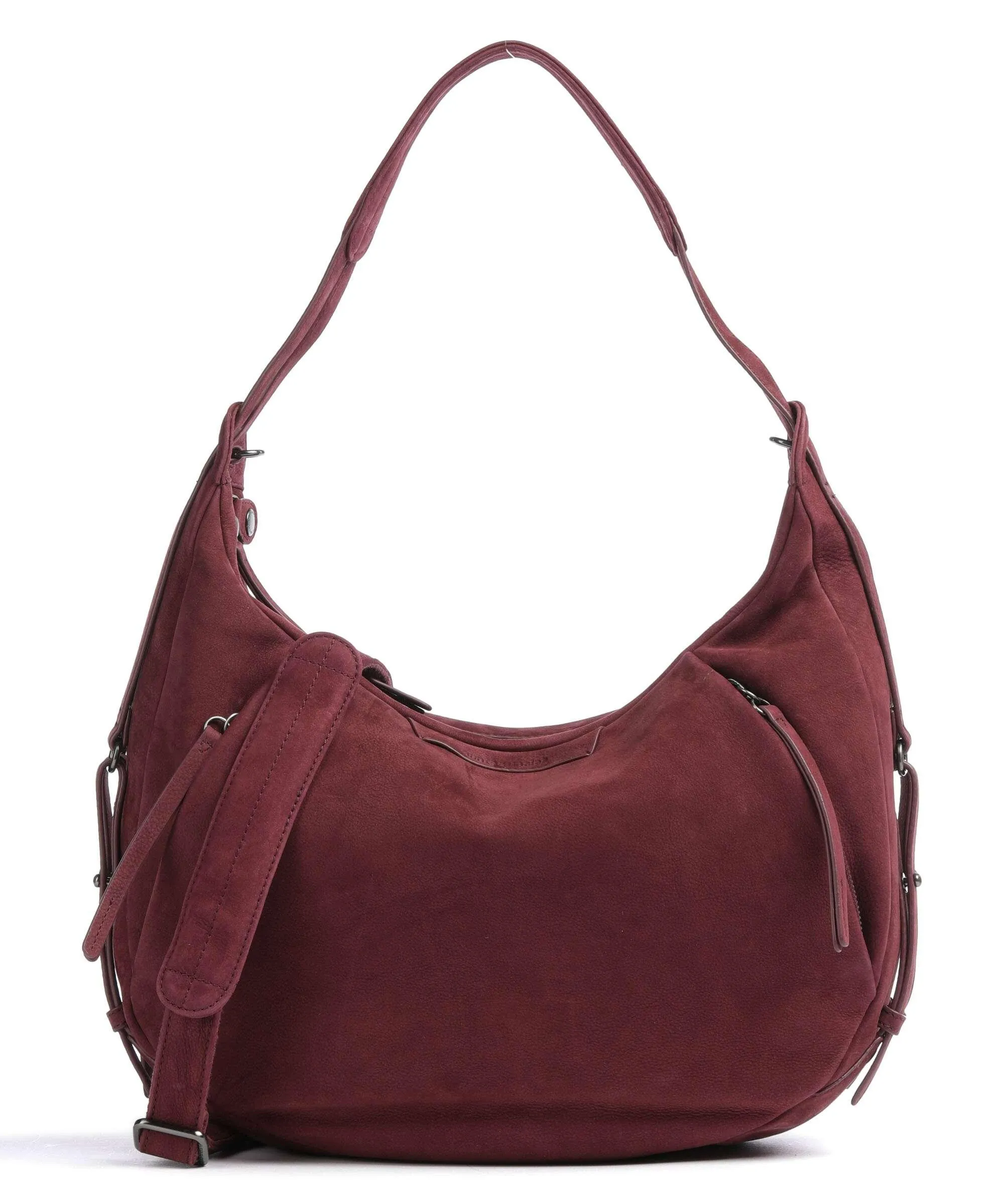  Aunts & Uncles Amelie´s Nettle Bed Ivy Borsa hobo pelle ruvida rosso bordò  