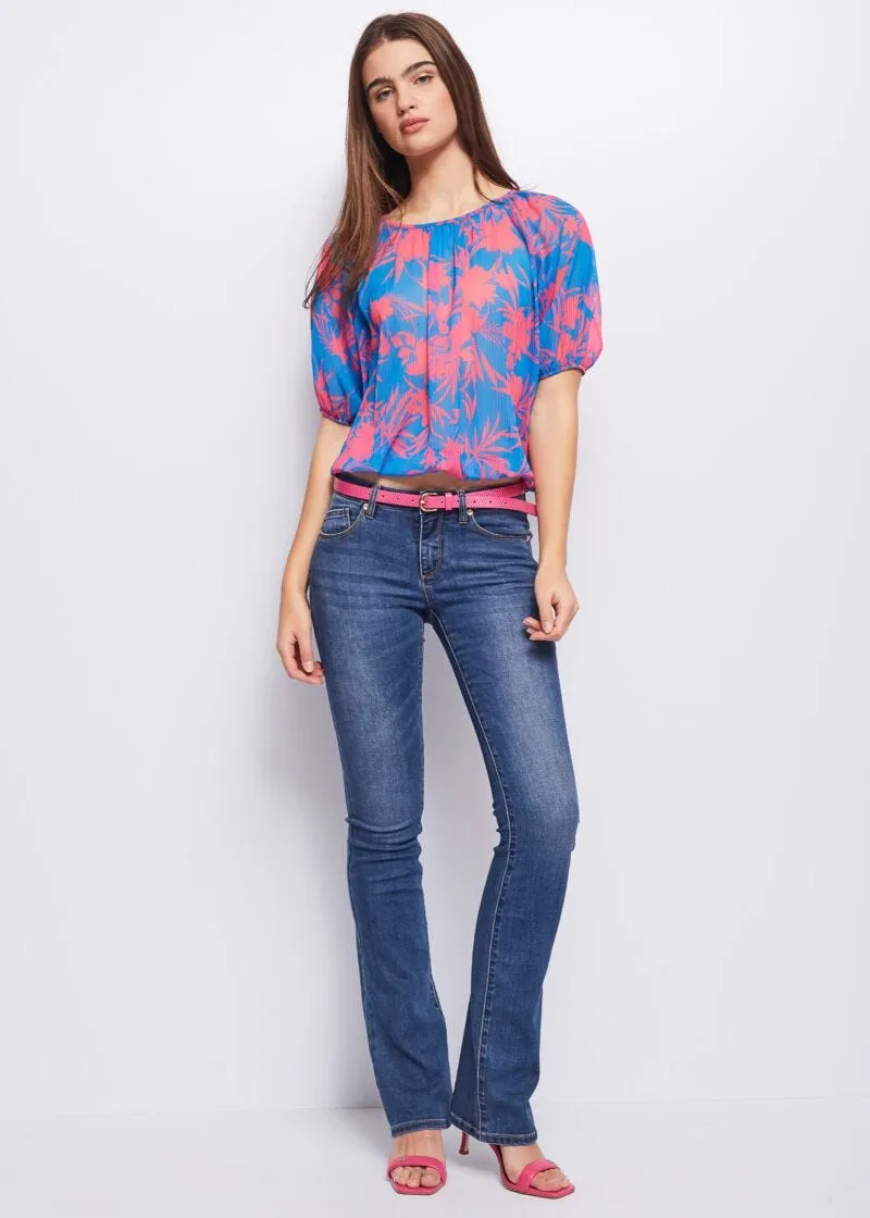 Blusa con stampa tropical