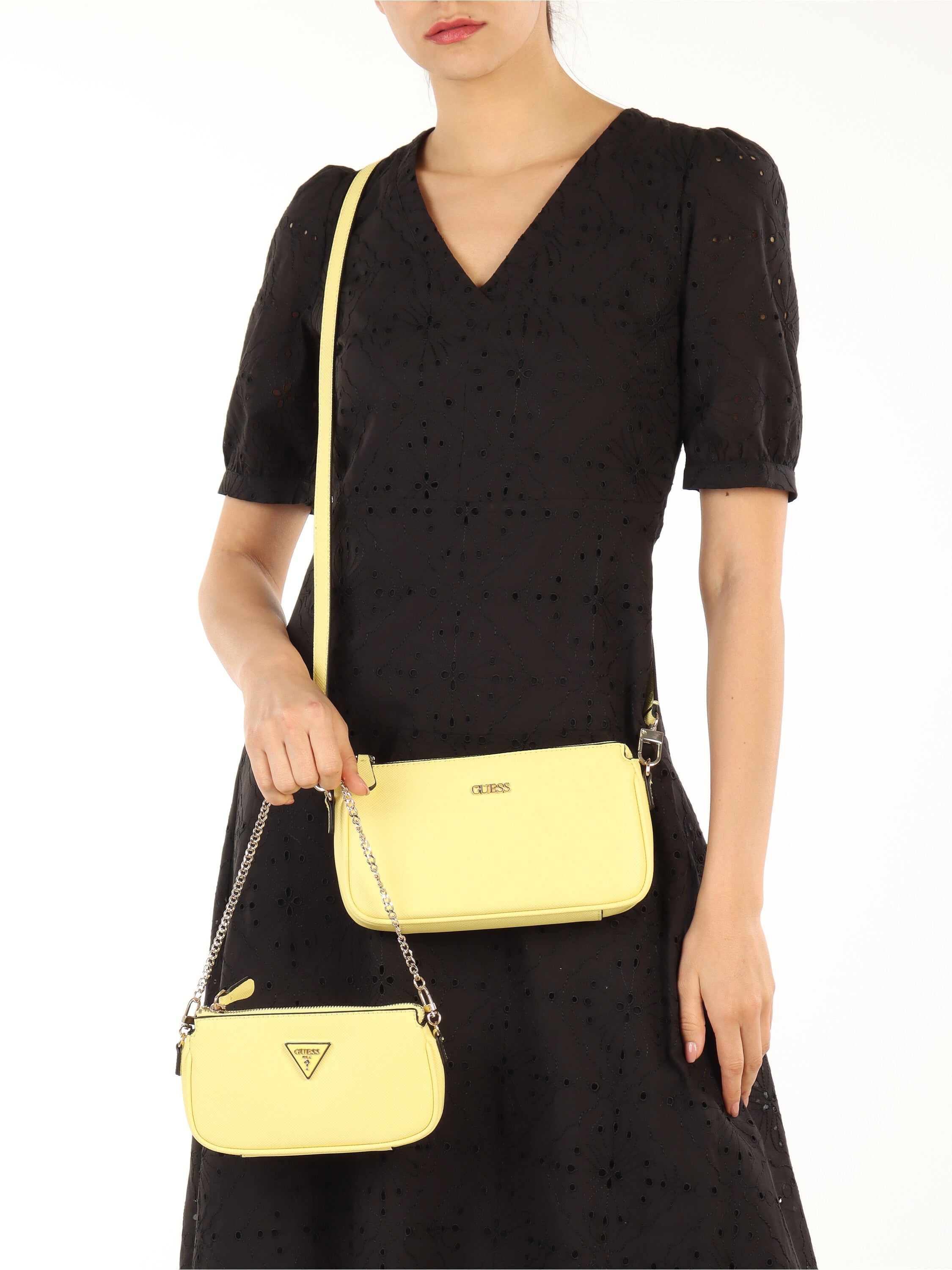 Borsa Guess Noelle DBL Pouch Crossbody HWZG7879710 Giallo