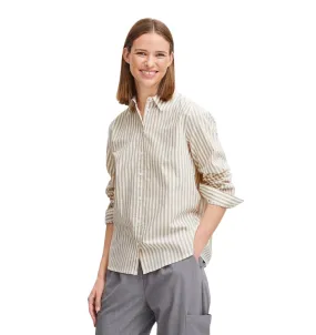 b.young striped shirt with long sleeves for women Byhetila 20814341 201072 safari mix