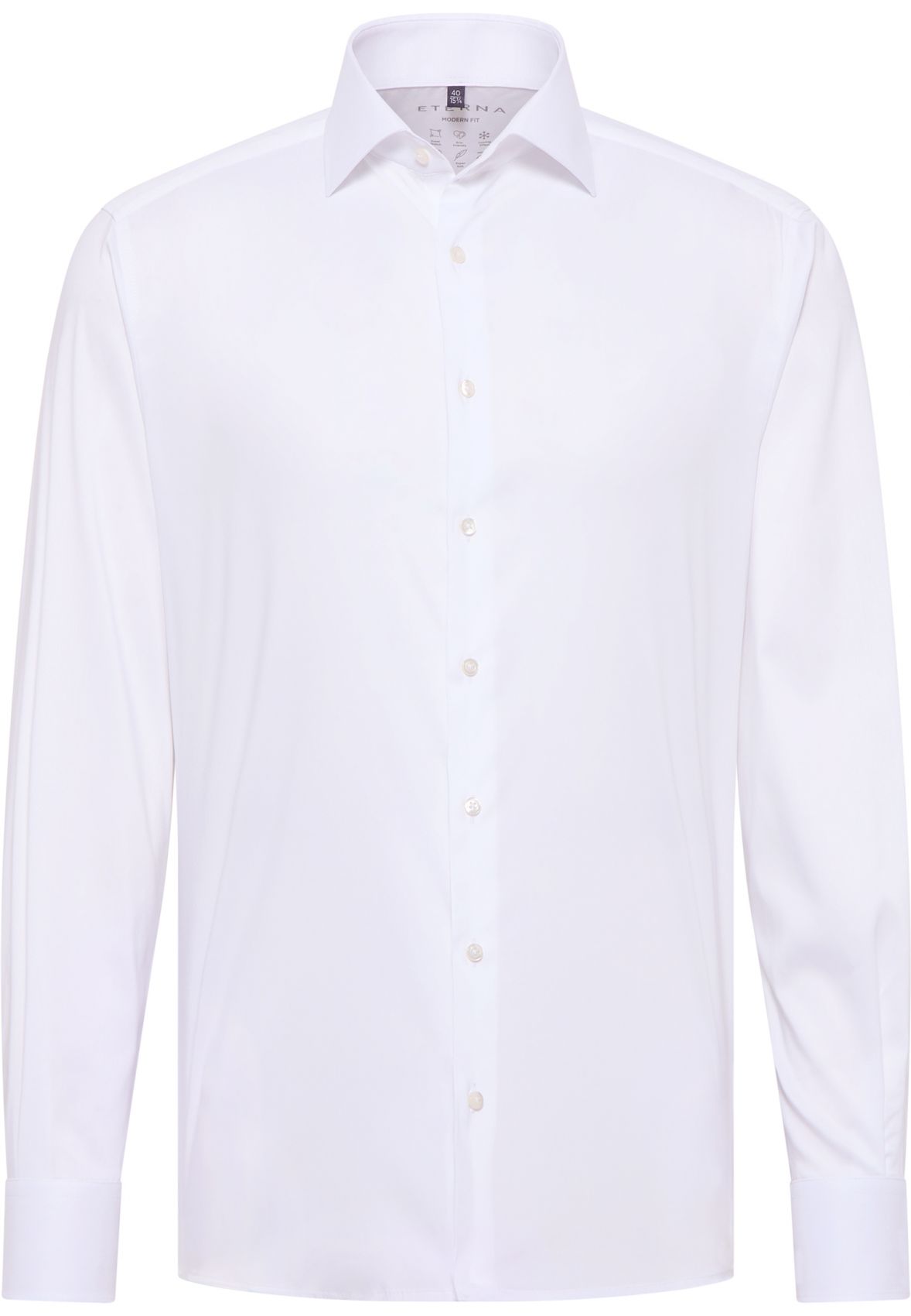 Camicia bianca eterna modern fit tessuto performante