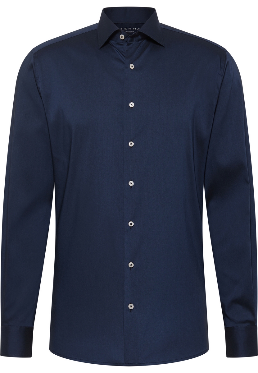 Camicia blu eterna modern fit tessuto performante