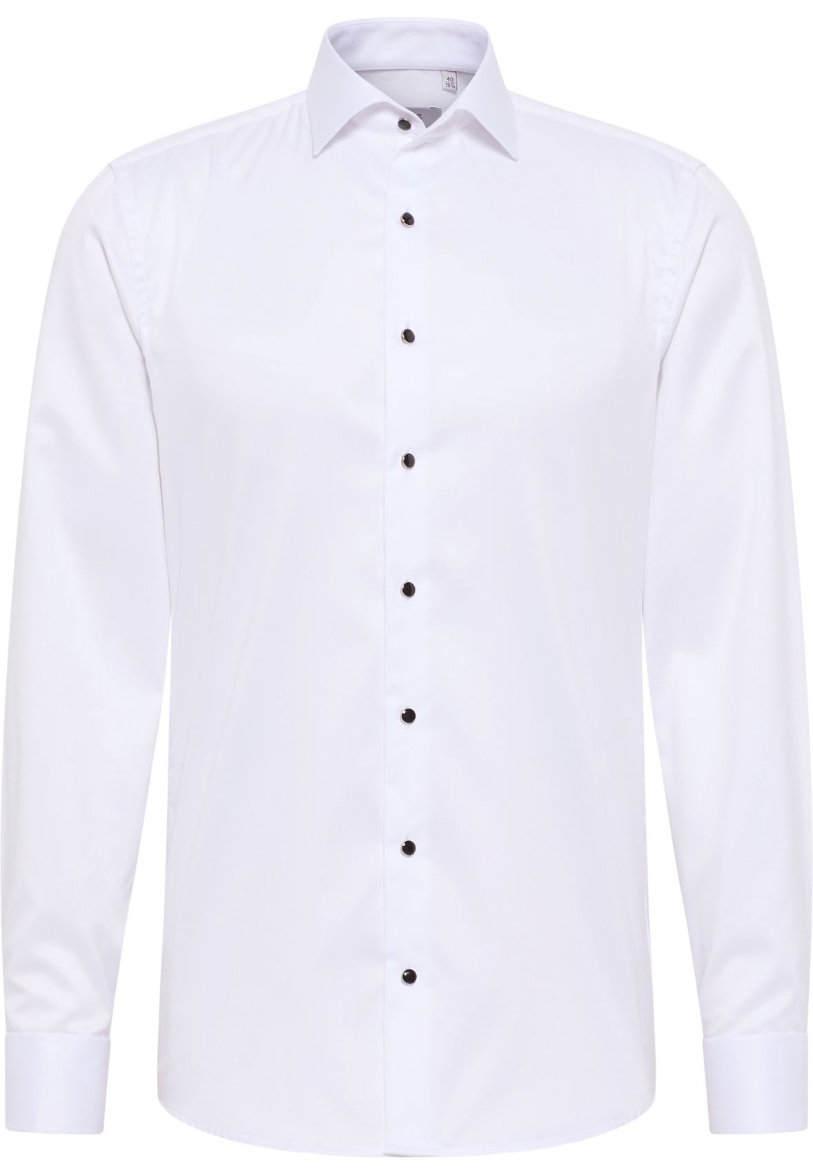 Camicia elegante eterna bianca slim fit con polso doppio