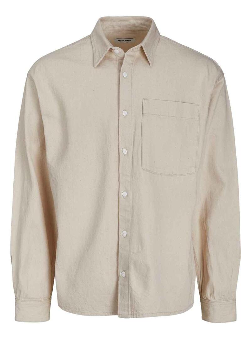 Camicia Jack & Jones Creek Beige per Uomo