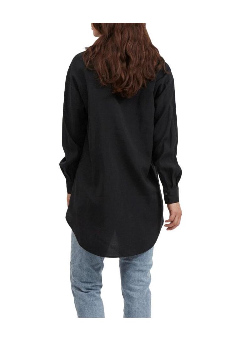 Camicia Vila Polilinea Oversize Nero per Donna