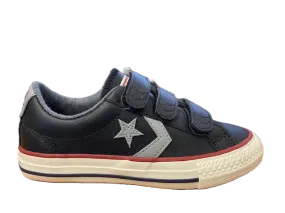 Converse children's shoe in leather with strap Star Player 658155C black