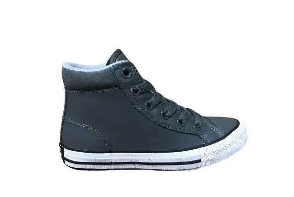 Converse high sneaker for children in leather Junior 658071C grey