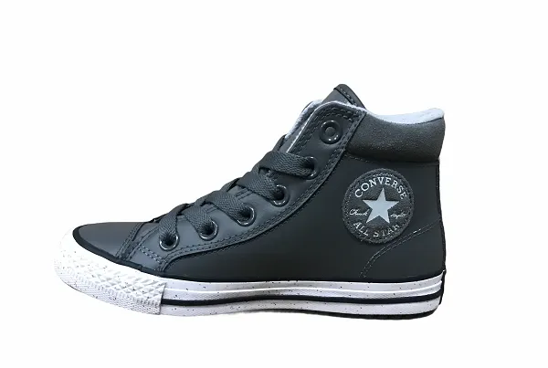 Converse high sneaker for children in leather Junior 658071C grey