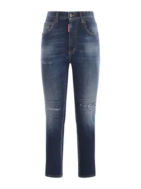  DSQUARED Jeans Dsquared2 High Waist Cropped Twiggy in denimDisponibile Store Pompei