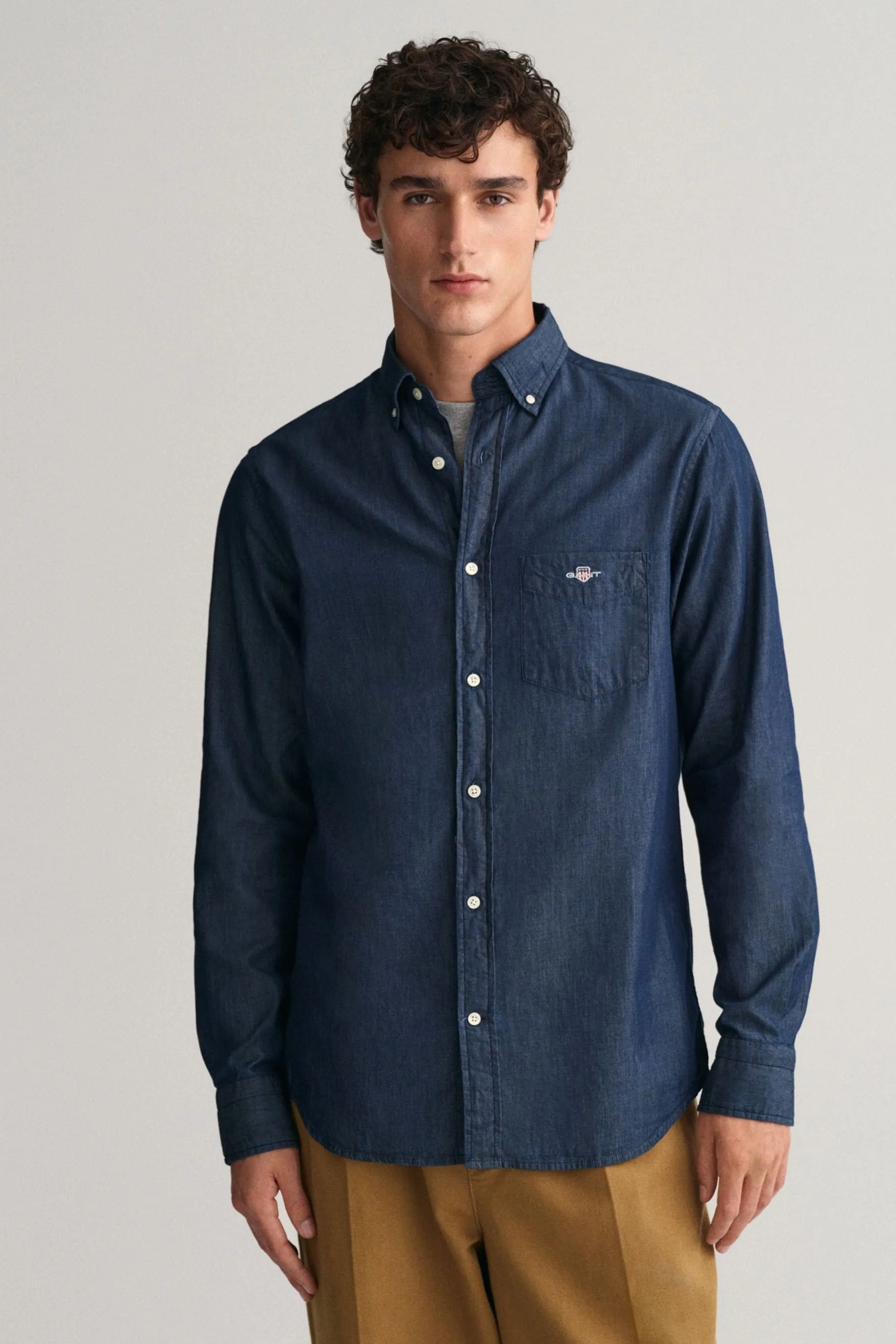 GANT regular  - Vestibilità Denim 100% Cotone Camicia    