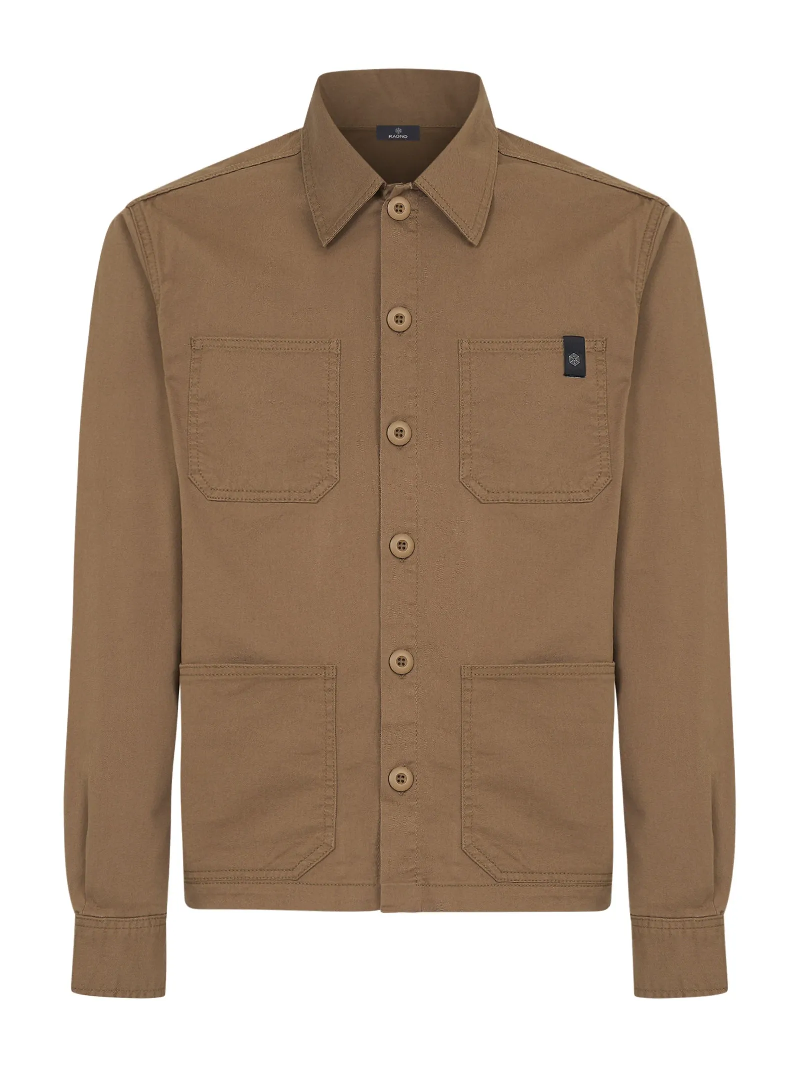 Giacca a camicia in Raw Twill - Glace'