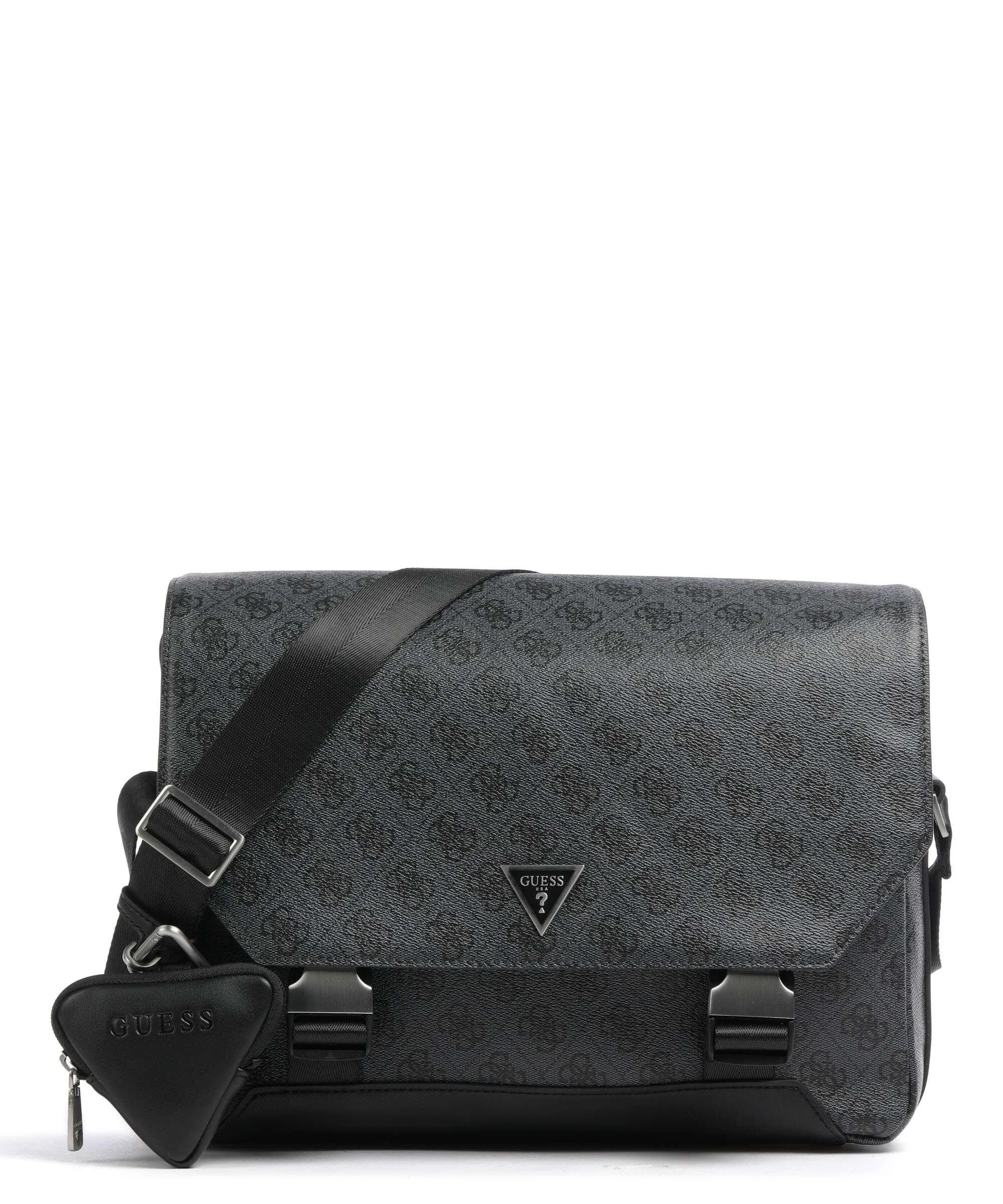  Guess Vezzola Eco Borsa messenger pelle sintetica nero  