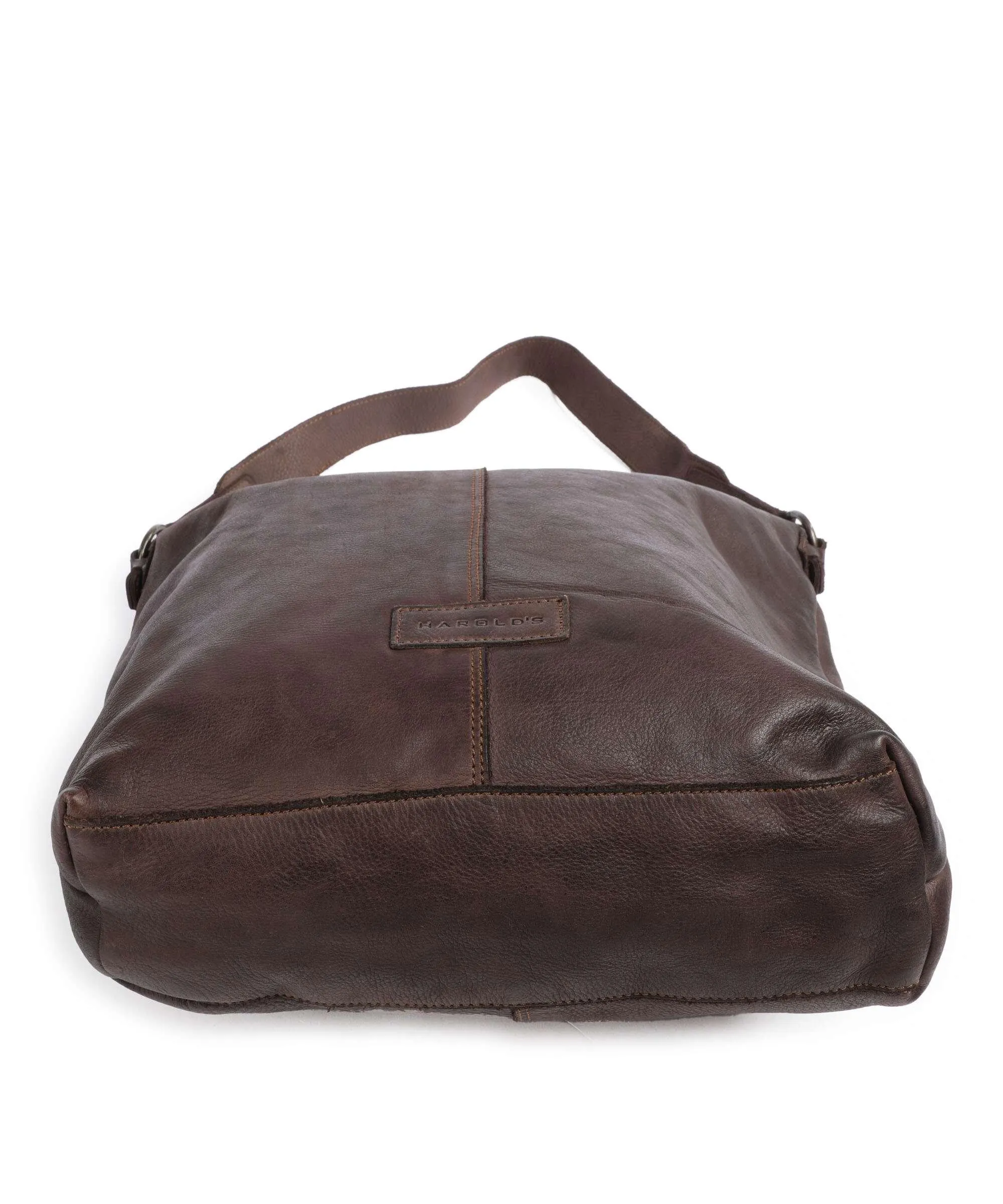  Harold's Submarine Borsa hobo pelle di vacchetta grana marrone scuro  