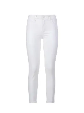 JEANS SKINNY "HOXTON CROP" IN DENIM DI COTONE BIANCO