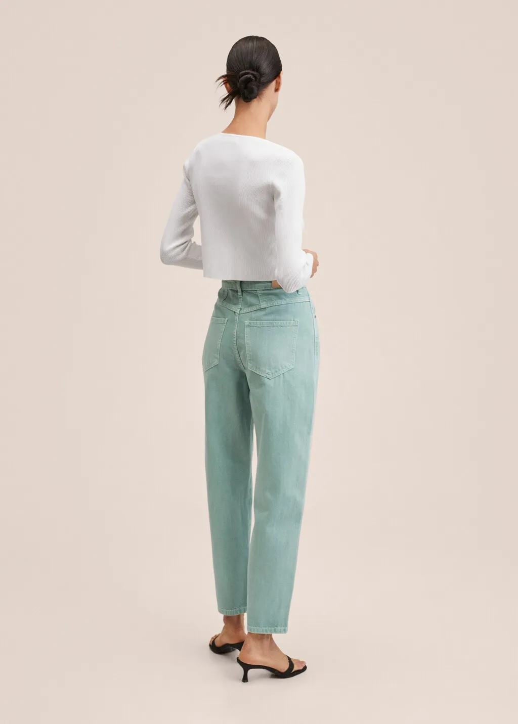 Jeans tapered vita alta