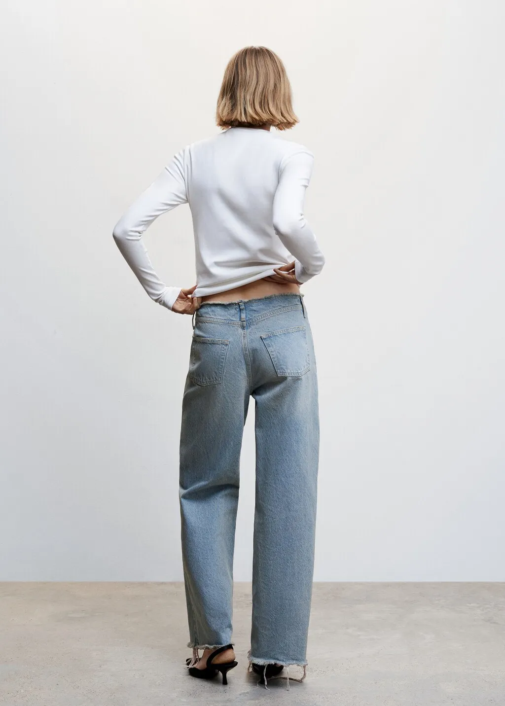 Jeans wideleg vita media