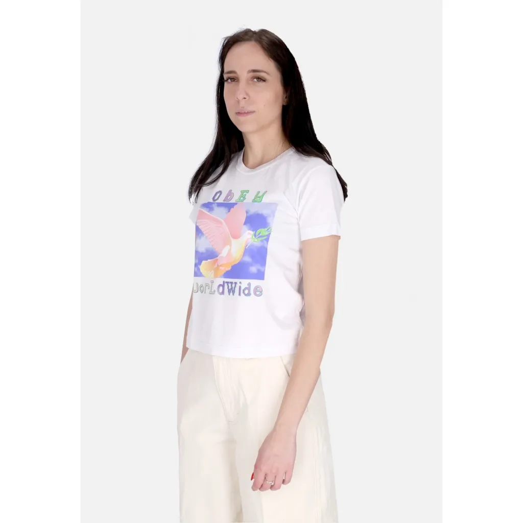 maglietta corta donna dove of peace kaylin tee WHITE