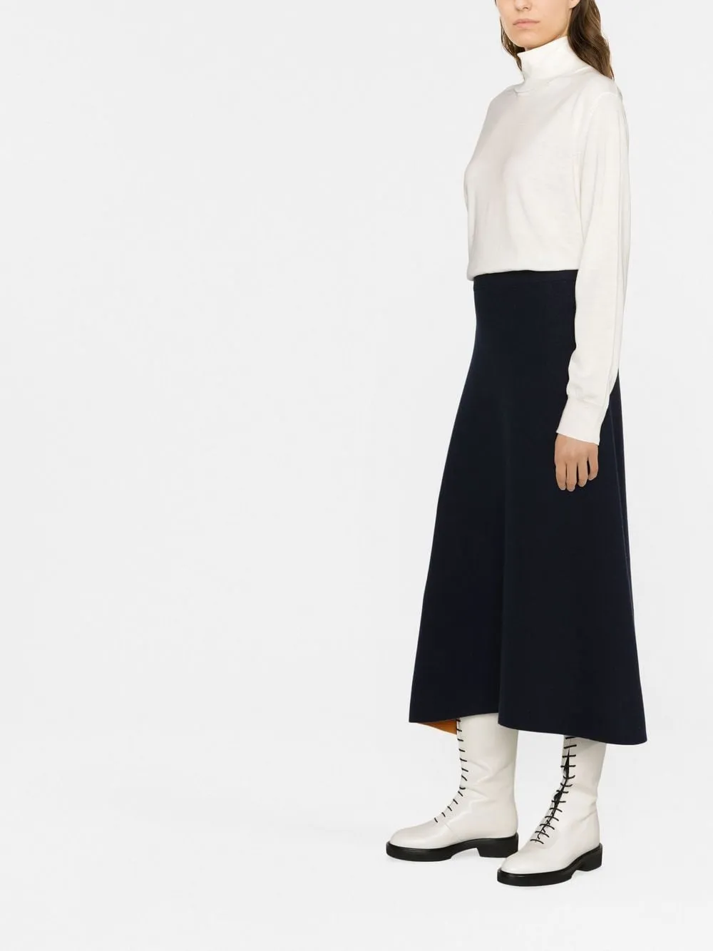 Maglione a collo alto in bianco di Jil Sander - donna