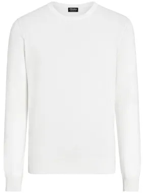 Maglione a girocollo in bianco - uomo