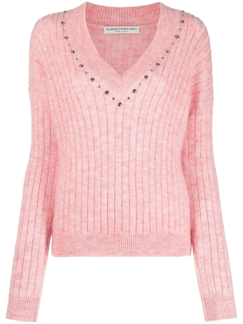 Maglione con borchie in rosa - donna