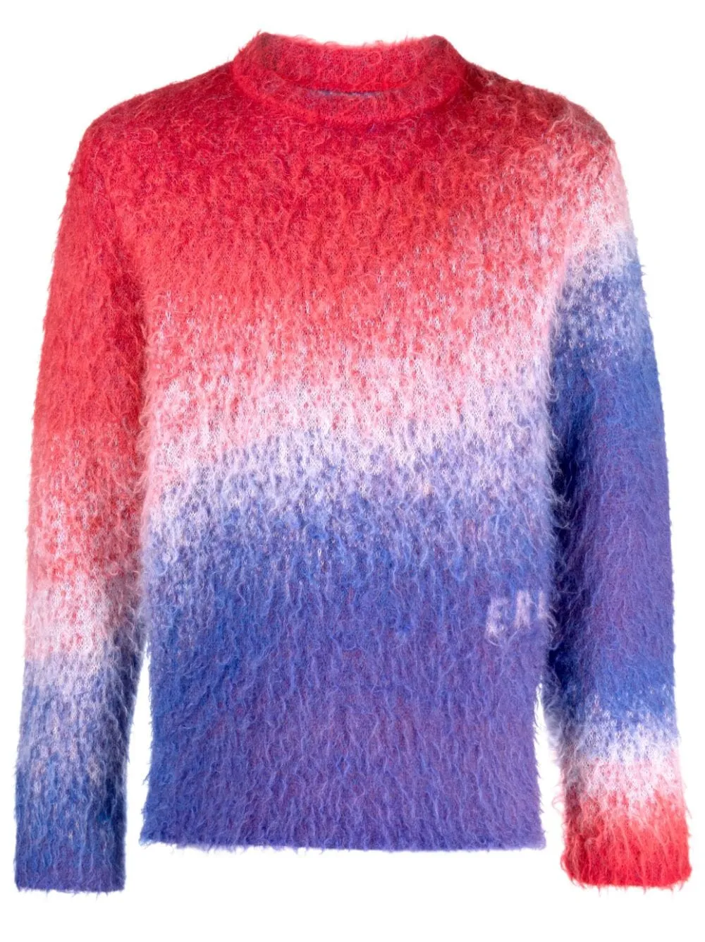 Maglione con effetto sfumato in blu, rosso e bianco - unisex