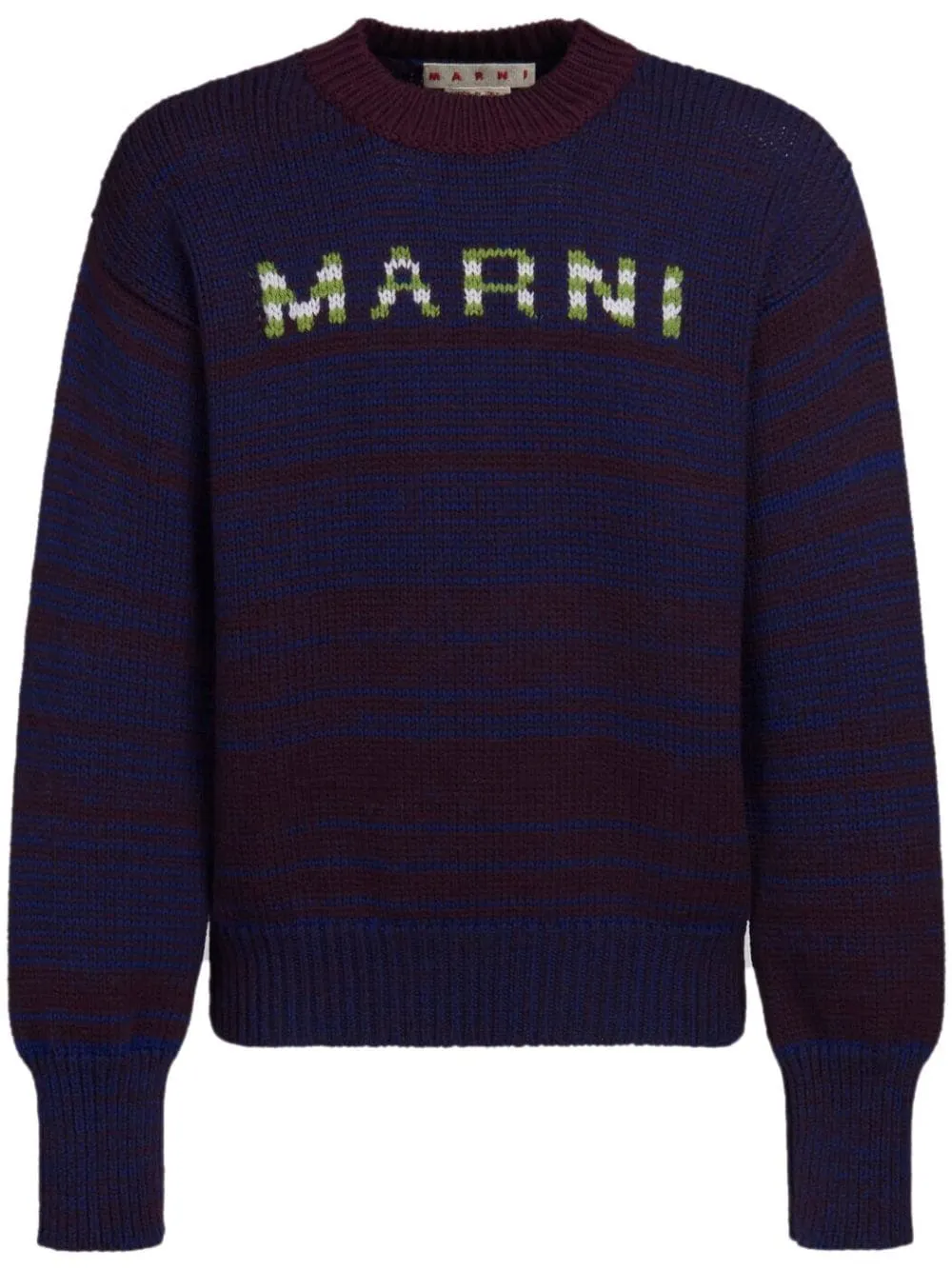 Maglione con intarsio in blu - uomo