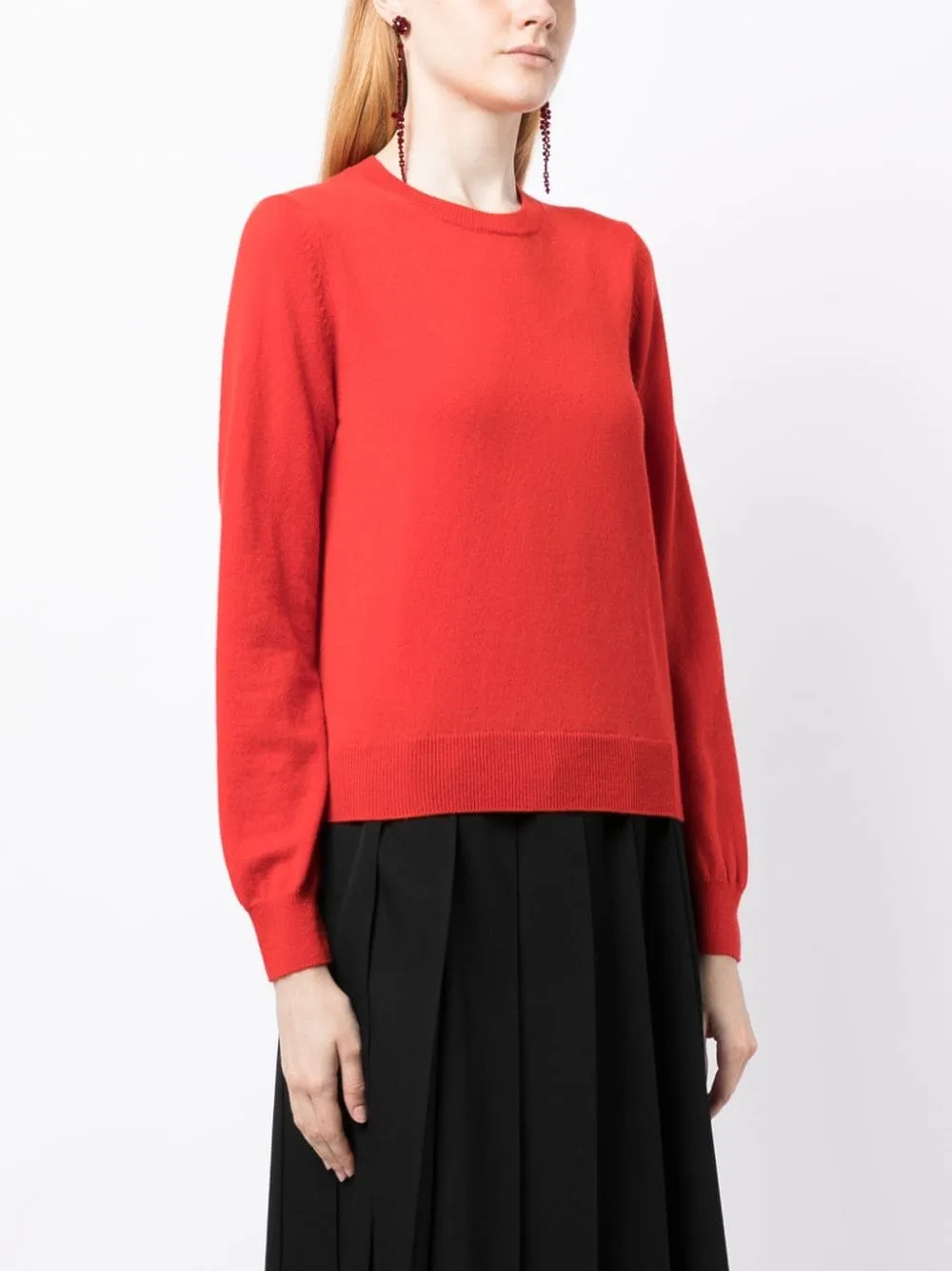 Maglione girocollo in rosso - donna