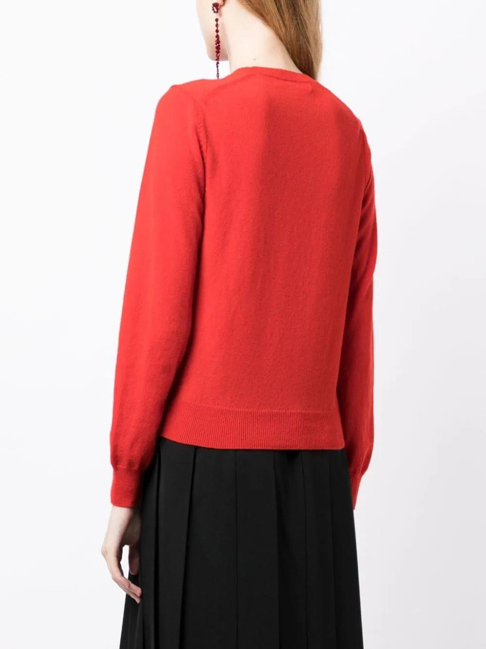 Maglione girocollo in rosso - donna