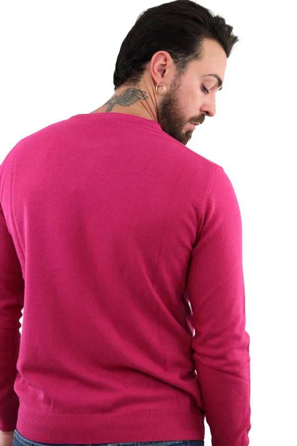 MAGLIONE GIROCOLLO LIAM FUXIA  