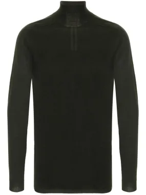 Maglione level in lana verde scuro Rick Owens - uomo