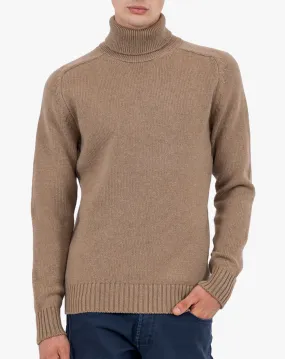 Maglione Uomo Dolcevita Spalla Martello Lana Merino 