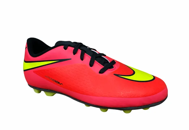 Nike football boot for boys Hypervenom Phade FG-R 599073 690 crimson yellow