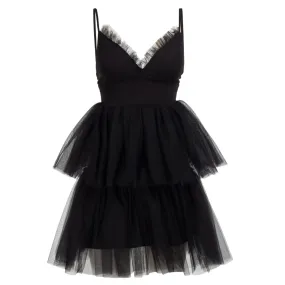 NoSecrets abito corto tulle nero