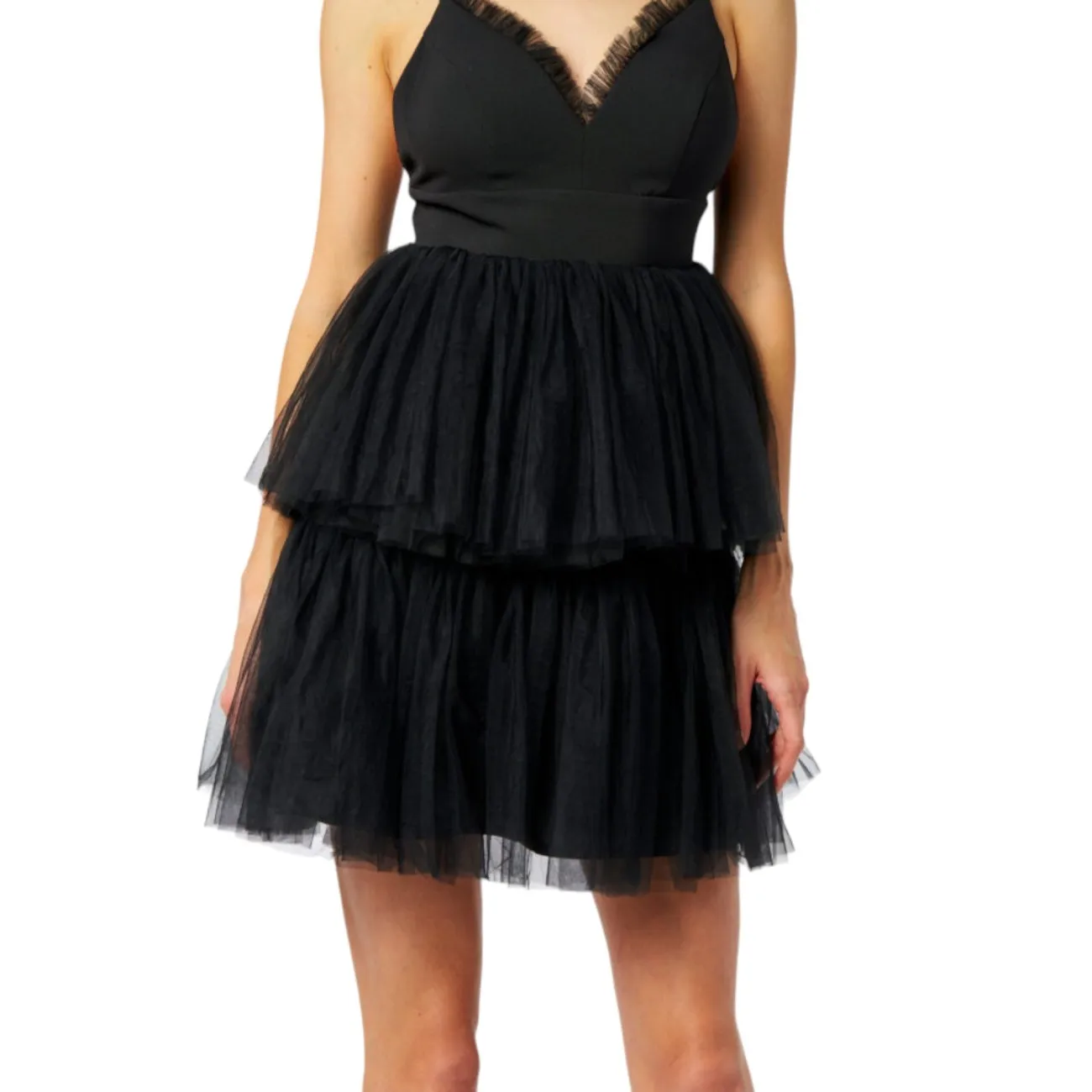 NoSecrets abito corto tulle nero