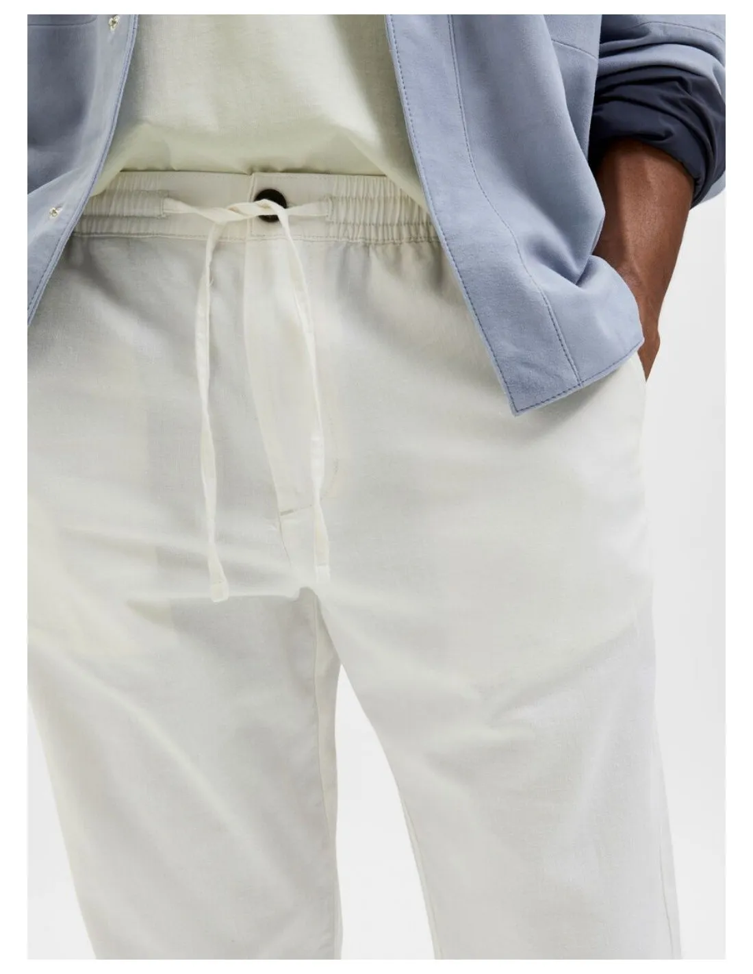 Pantaloni Uomo Linen Blend Selected