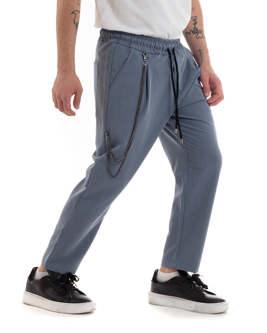 Pantaloni Uomo Pantalaccio Morbido Viscosa Denim Coulisse GIOSAL-P5973A