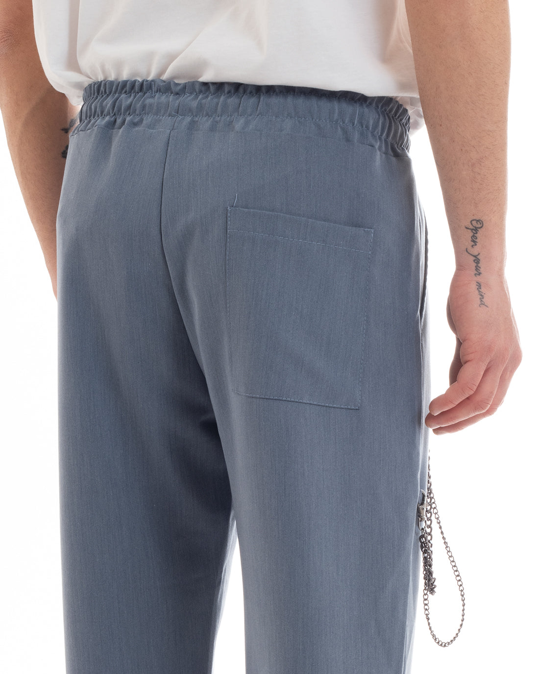 Pantaloni Uomo Pantalaccio Morbido Viscosa Denim Coulisse GIOSAL-P5973A