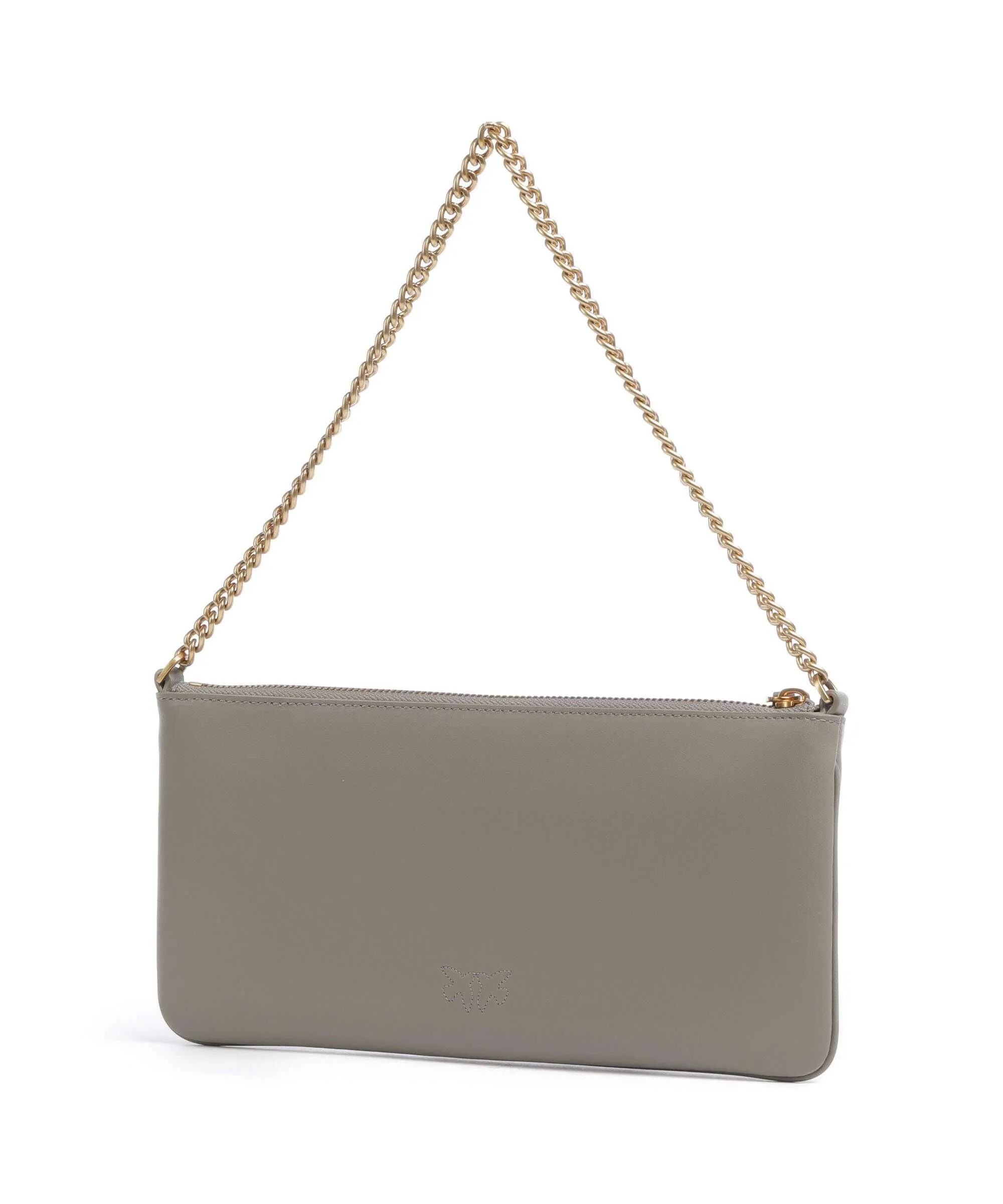  Pinko Horizontal Borsa a spalla pelle di vacchetta finemente grana taupe  