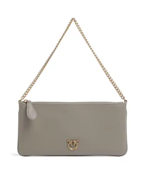  Pinko Horizontal Borsa a spalla pelle di vacchetta finemente grana taupe  