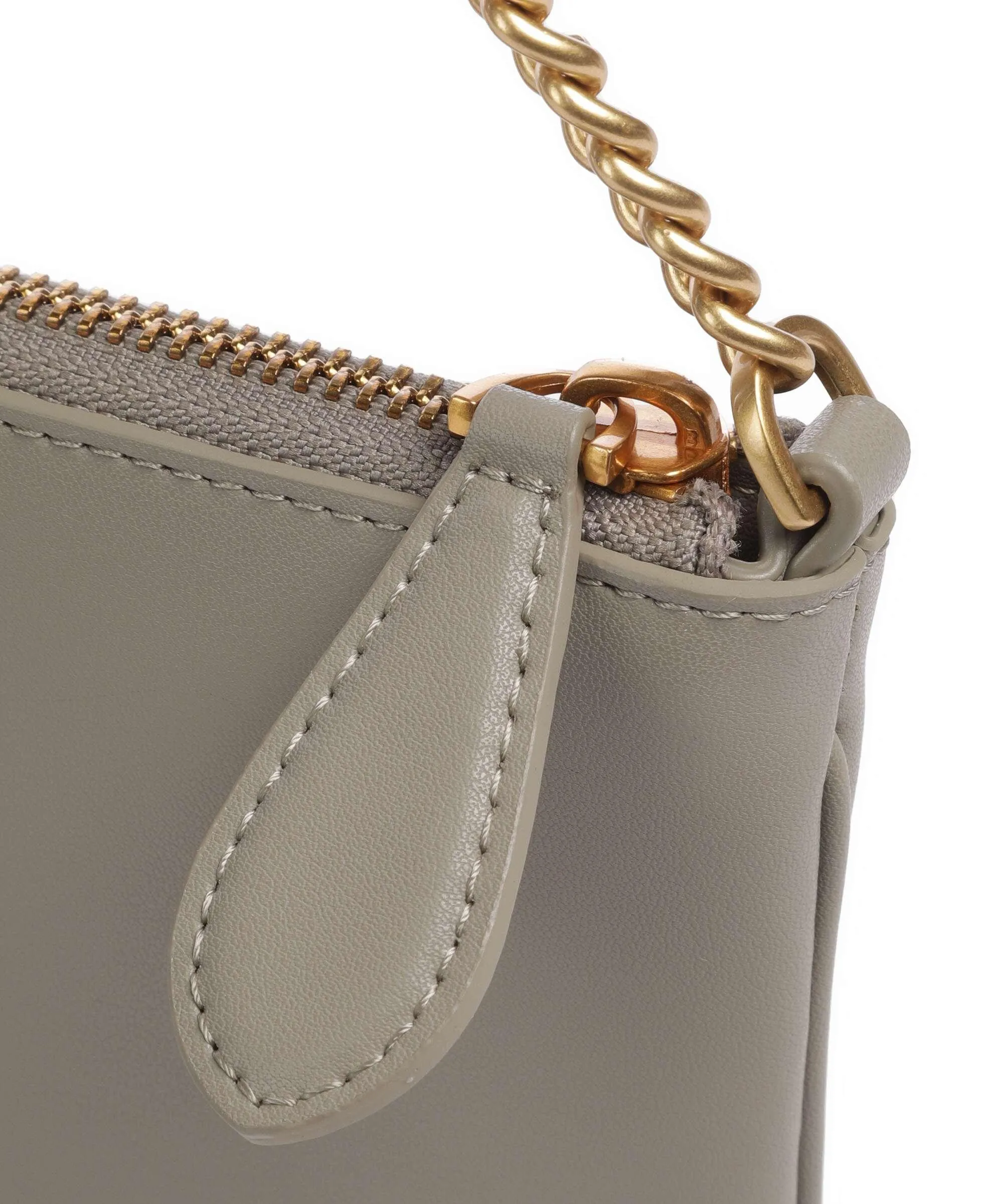  Pinko Horizontal Borsa a spalla pelle di vacchetta finemente grana taupe  