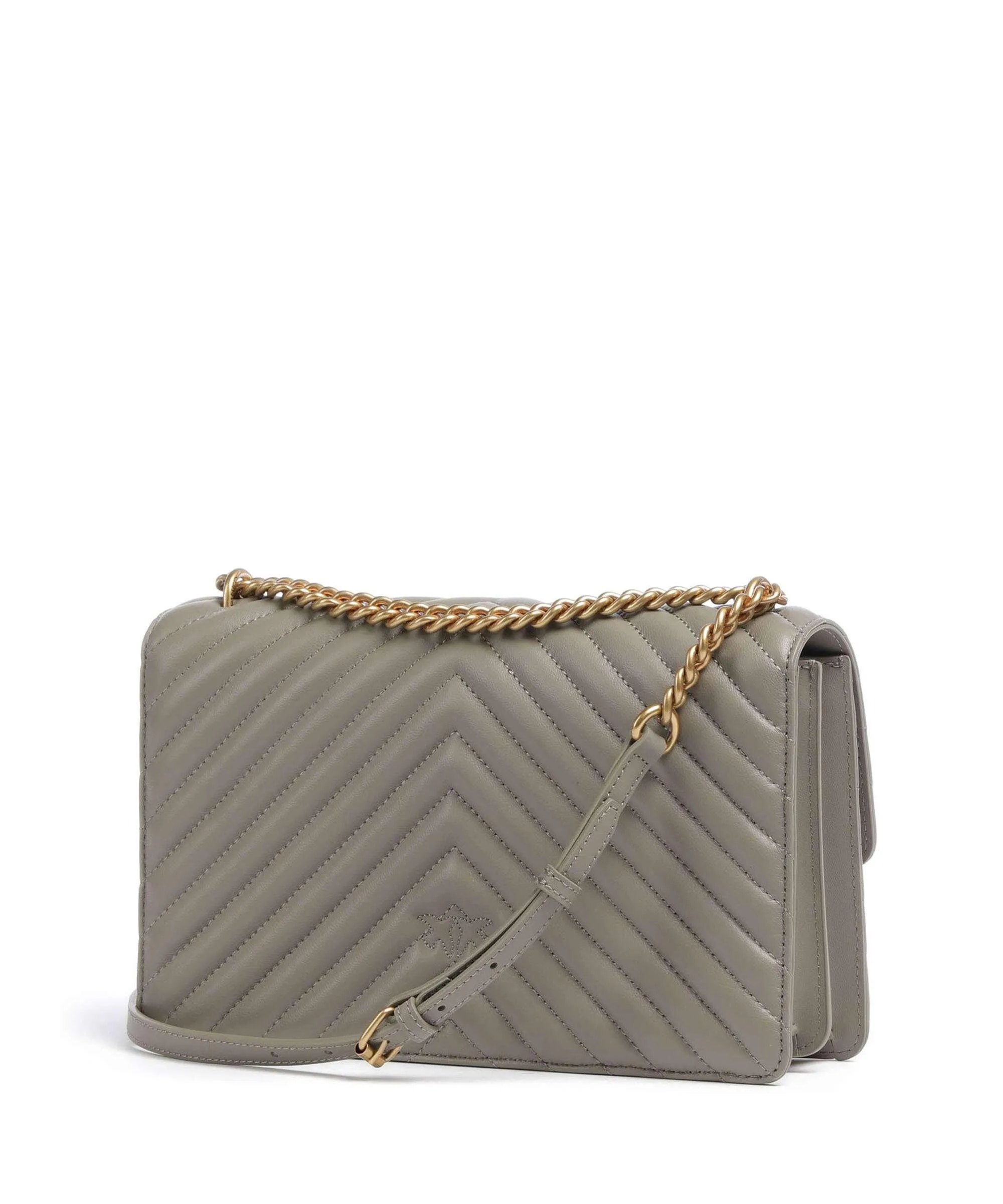  Pinko Love One Classic Borsa a spalla pelle di pecora taupe  