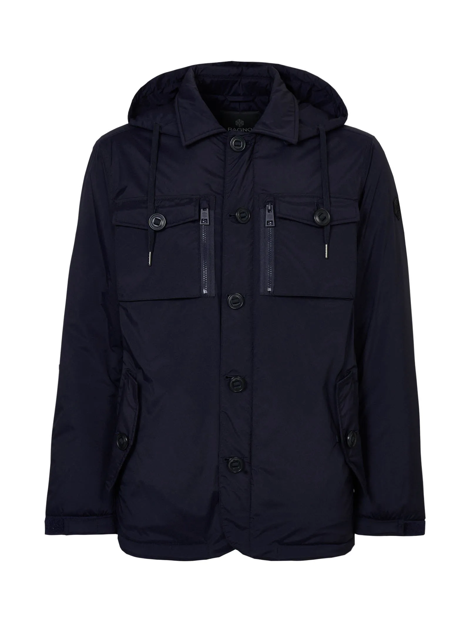 Piumerino - Giacca Utility con imbottitura in lana e cappuccio staccabile - Navy