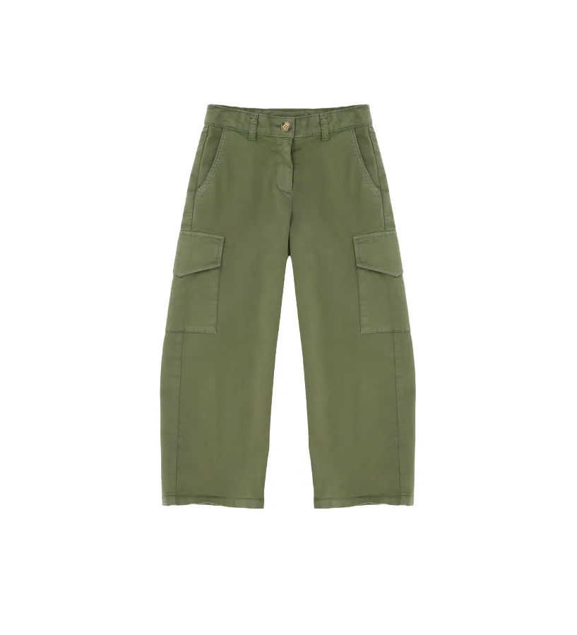 Please Straight trousers with side pockets PHR5132G61 green