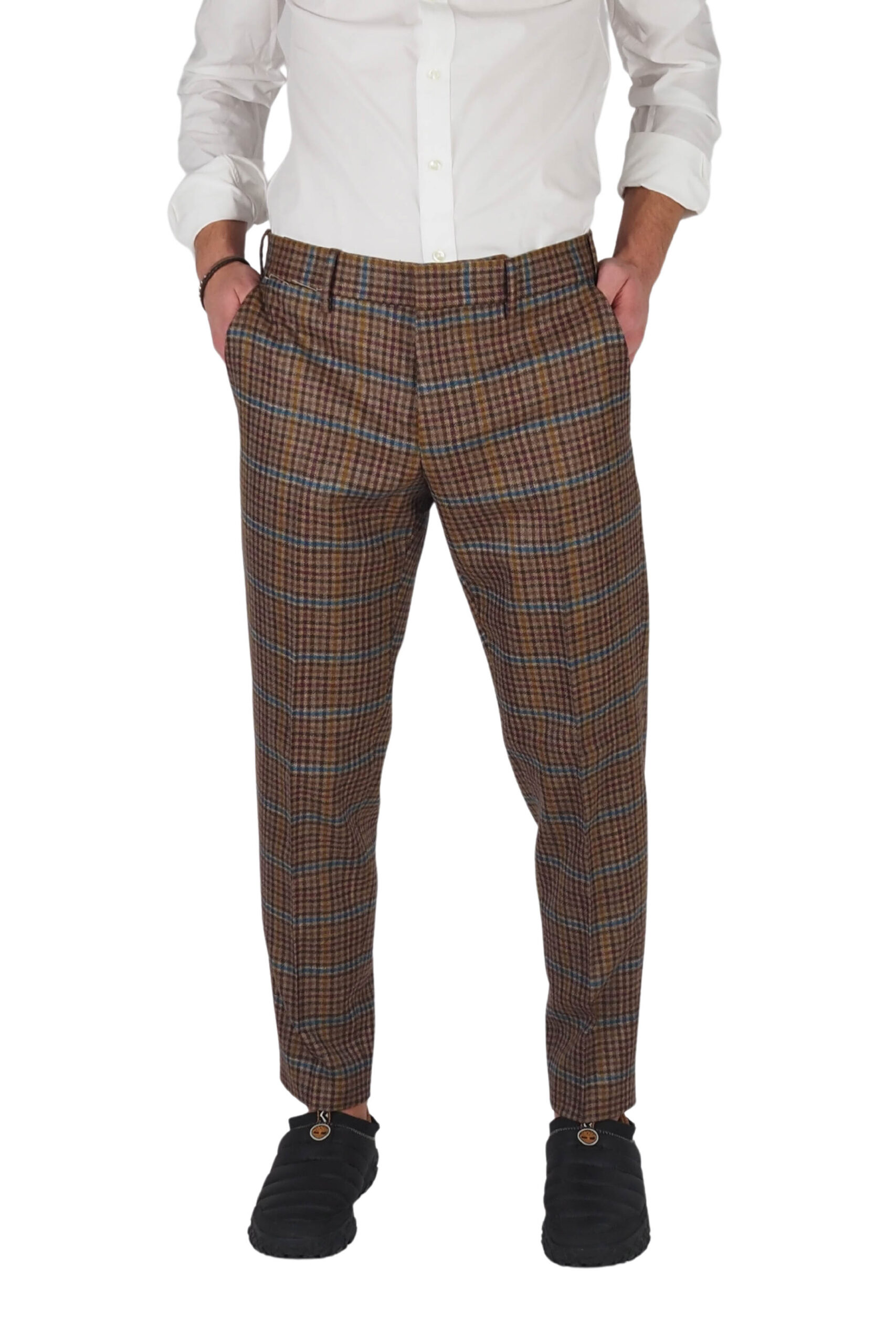 PT pantaloni a quadretti uomo slim fit