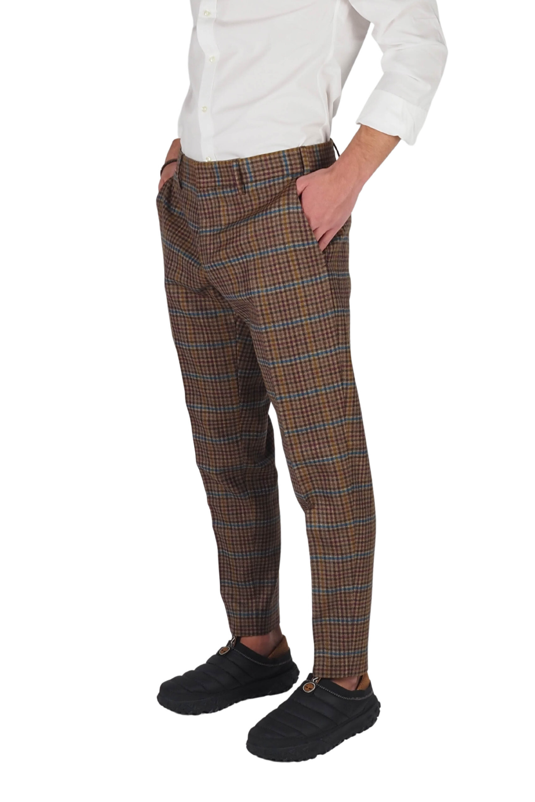 PT pantaloni a quadretti uomo slim fit