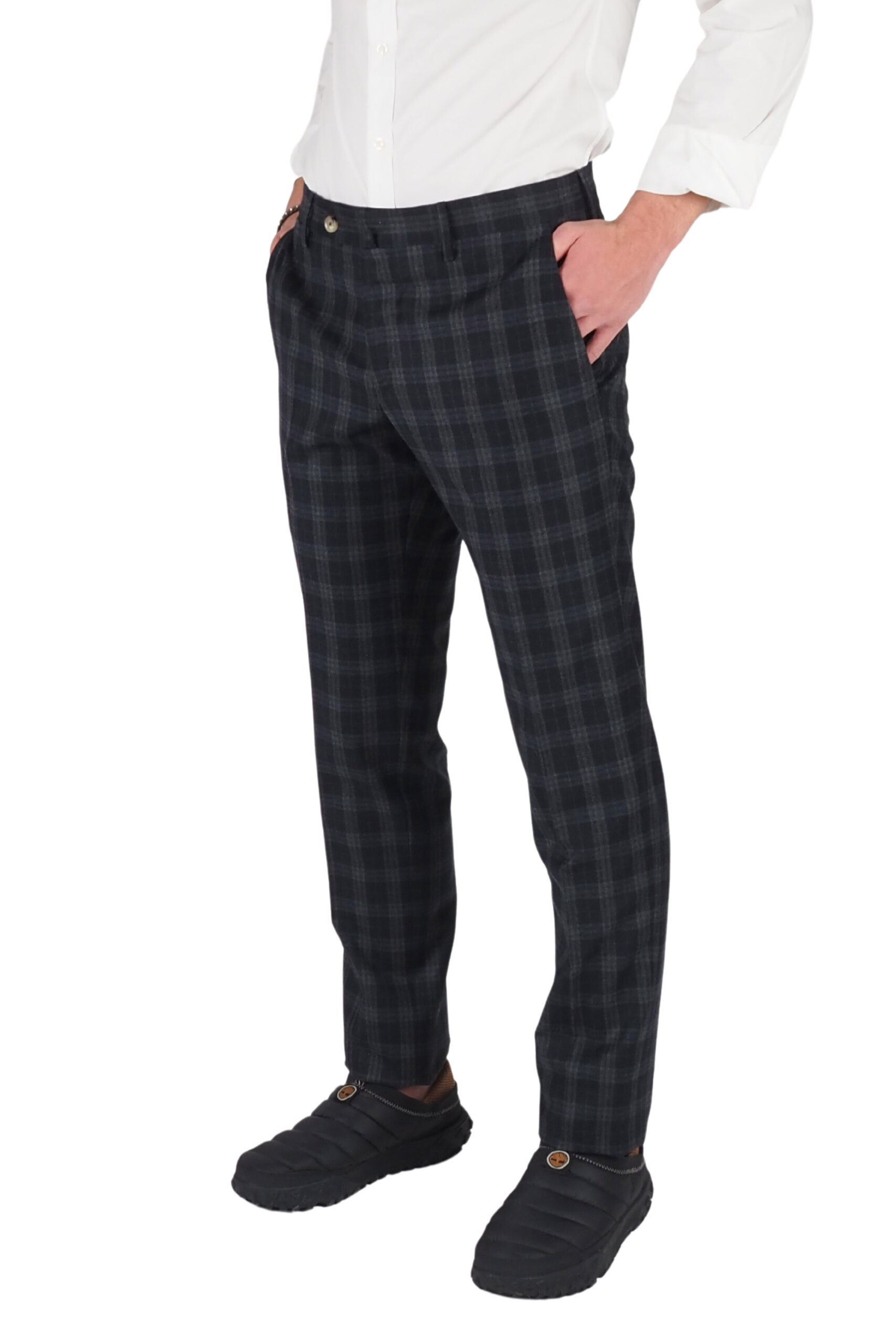 PT pantaloni uomo a quadri slim fit