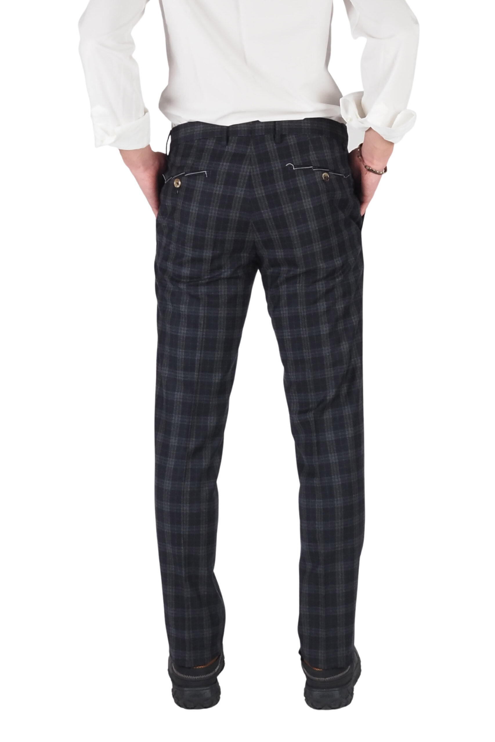 PT pantaloni uomo a quadri slim fit