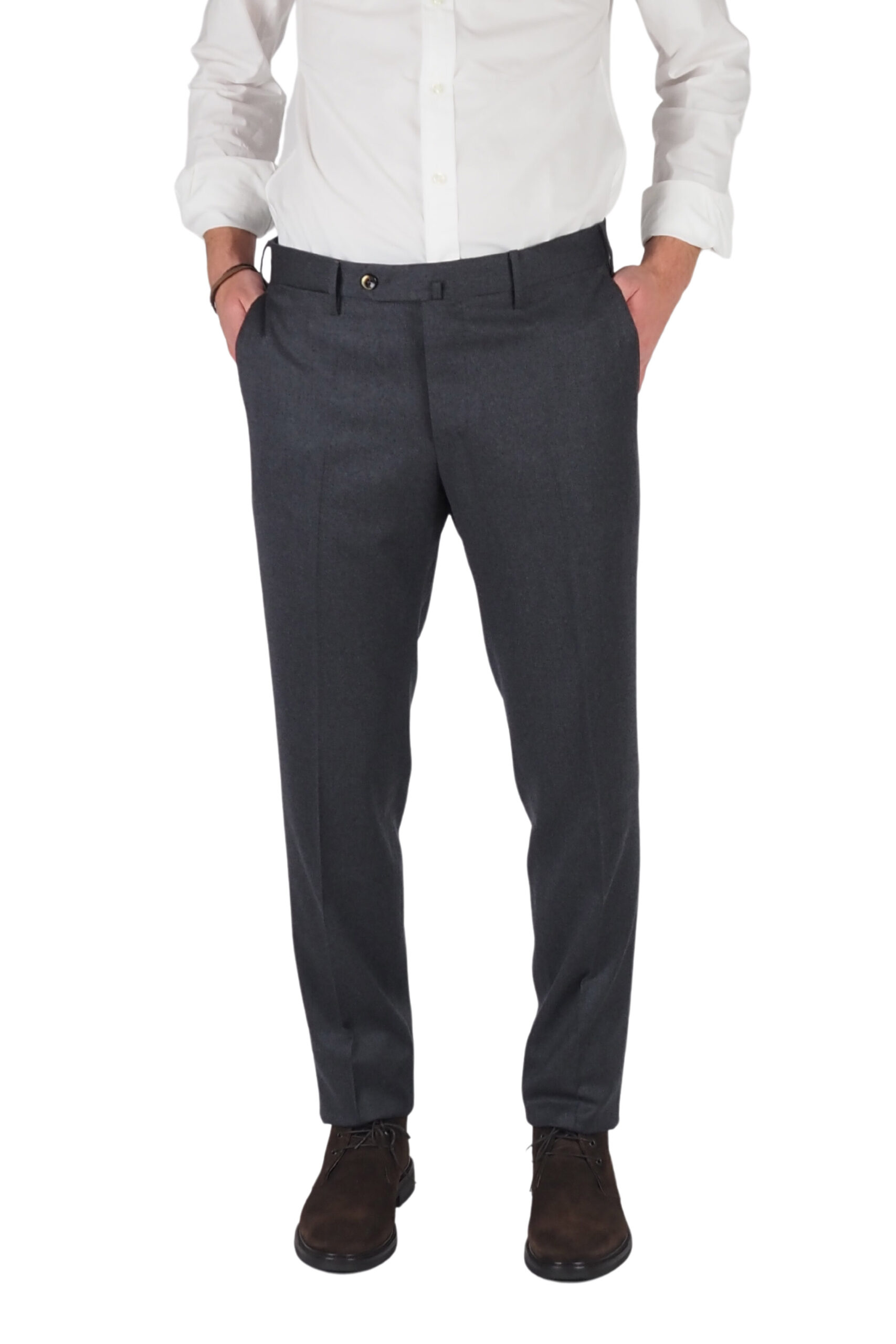 PT pantaloni uomo grigio scuro slim fit