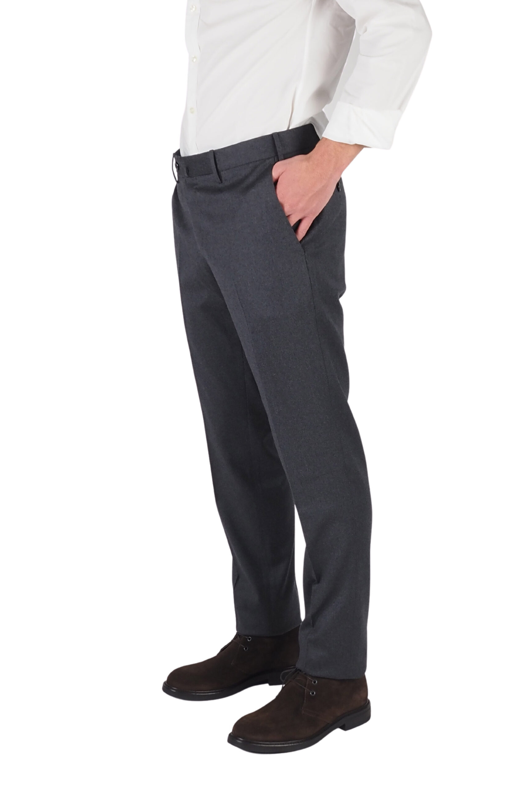 PT pantaloni uomo grigio scuro slim fit